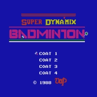Super Dynamix Badminton Title Screen